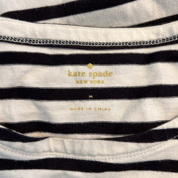Kate Spade New York Medium Stripe Drop Shoulder Dress Women's Midi Summer Preppy - Picture 9 of 10